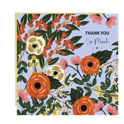 Muchas gracias tarjeta floral