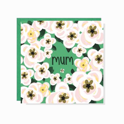 Tarjeta floral de mamá