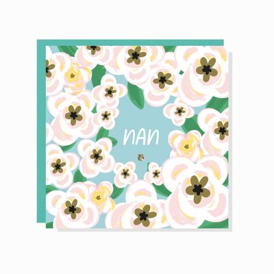 Tarjeta floral Nan