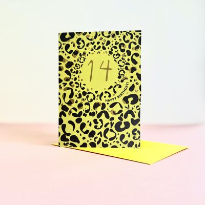 Leopard Print Folie Alter 14 Karte