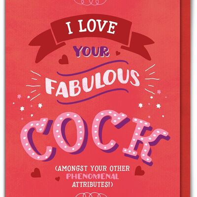 Fabulous Cock Funny Valentines Card