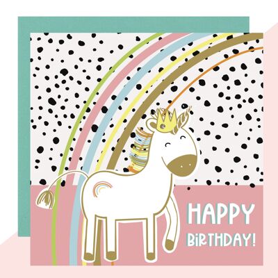 Tarjeta de cumpleaños de unicornio