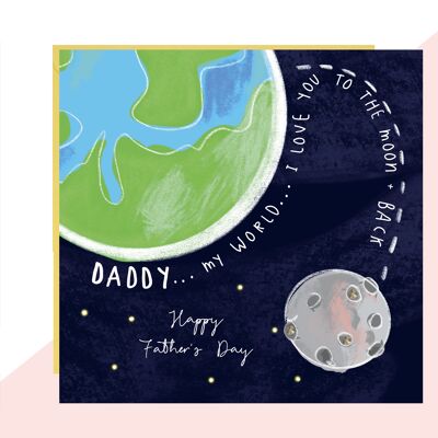 Mond & zurück Vatertagskarte