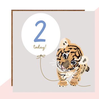 Carte 2e anniversaire Tiger Cub