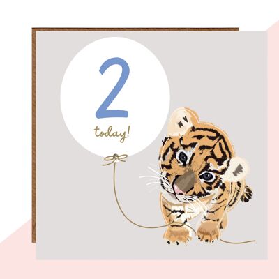 2nd Birthday Tiger Cub Card