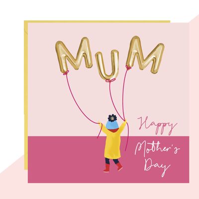 Mother's Day 'MUM' Balloon Card