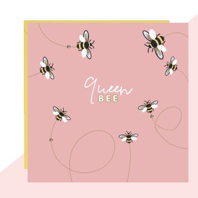 Tarjeta de abeja reina