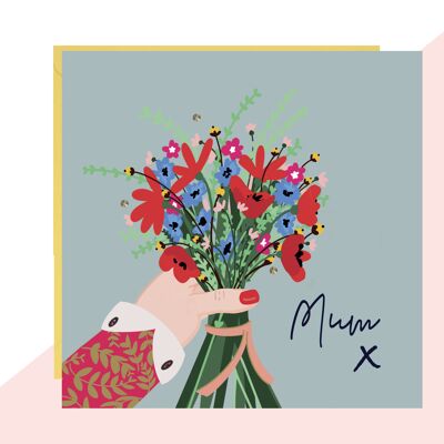 Blumenstrauß für Mama-Karte