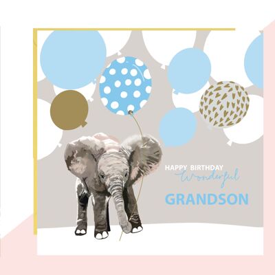 Maravillosa tarjeta de cumpleaños para nieto