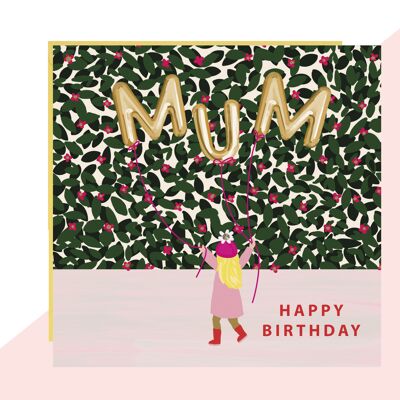 MUM Balloon Birthday Card