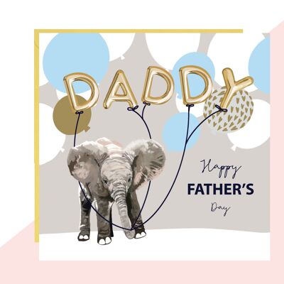 DADDY Balloons Father's Day Card