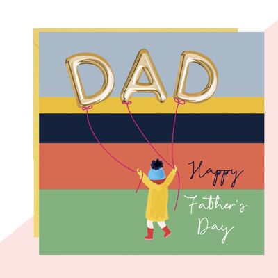 Carte de fête des pères DAD Balloons