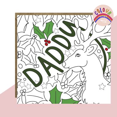 Colour + Send Daddy Christmas Card