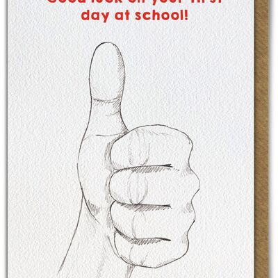 1st Day At School Funny New School Card
