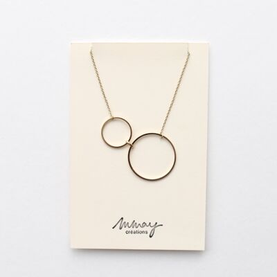 The Essentials - Necklace - Two circles side by side