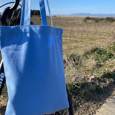 BLUE THICK COTTON TOTE BAG