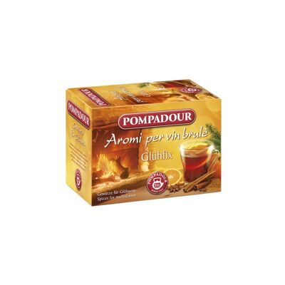Pompadour 1913 | Mulled Wine Flavors | Spice Blend for Infusion Without Caffeine - 15 Tea Bags (30 Gr)