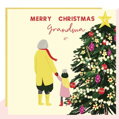 Feliz Navidad abuela tarjeta de Navidad