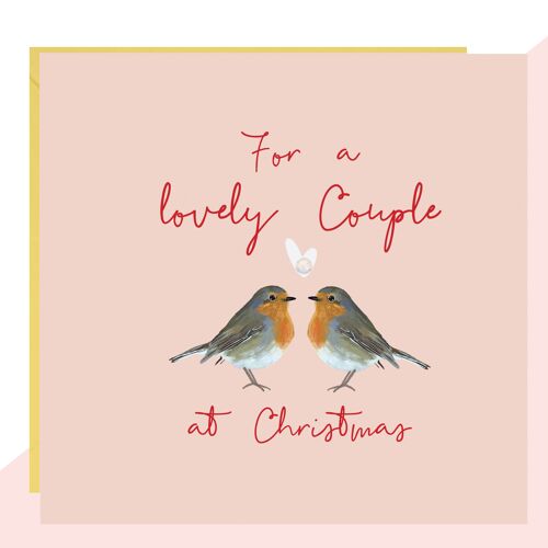 Lovely Couple Robins Christmas Card