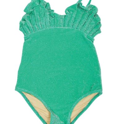 Shimmer mermaid shell one piece | green