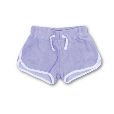 Lila Terry-Shorts für Mädchen mit Kordelzug