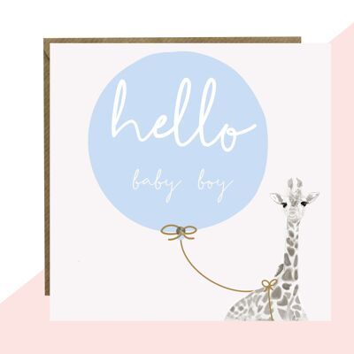Hola bebé niño nuevo bebé tarjeta