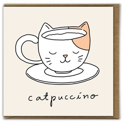 Catpuccino Cute Birthday Card