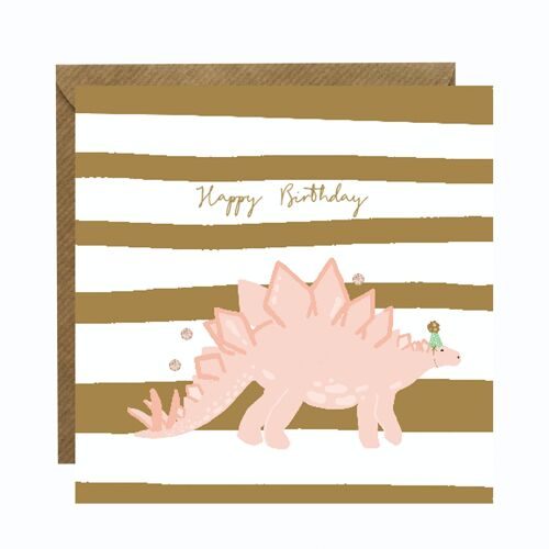 Happy Birthday' Stegosaurus Card