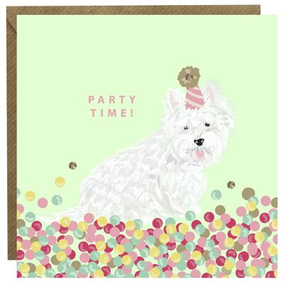 Party Time!' Westie Card
