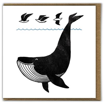 Oh Whale I'm Like A Bird Cute Birthday Card