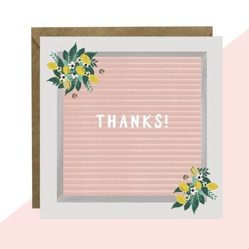 Merci Message Board Card