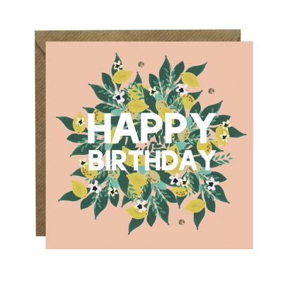 Carte Citrons Joyeux Anniversaire