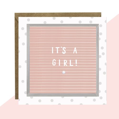 It's a Girl Message Board Card