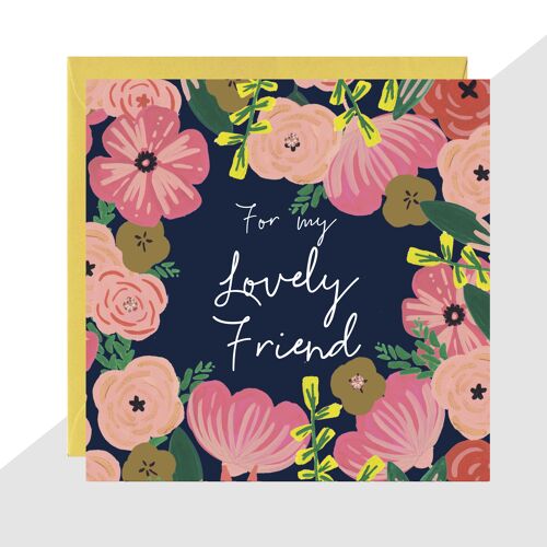 For my Lovely Friend Floral Card
