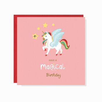 Carte Anniversaire Magique Licorne