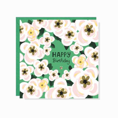 Happy Birthday Floral Card