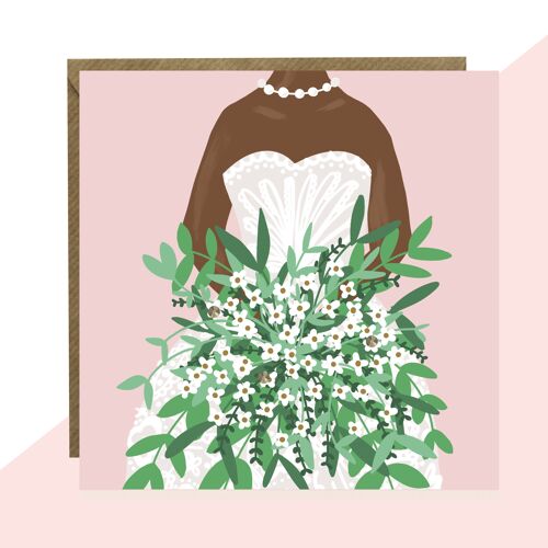 Bride & Bouquet Wedding Card
