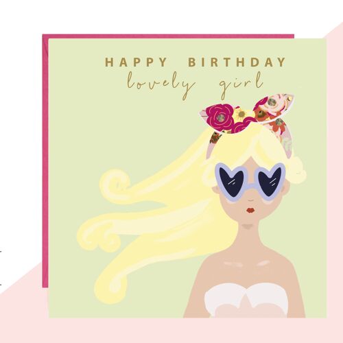 Lovely Girl Birthday Card