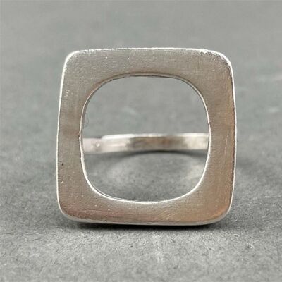 Quadratischer Ring - Silber