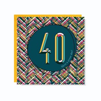 Carte Confetti + Sprinkles 40 ans