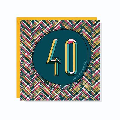Age 40 Confetti + Sprinkles Card