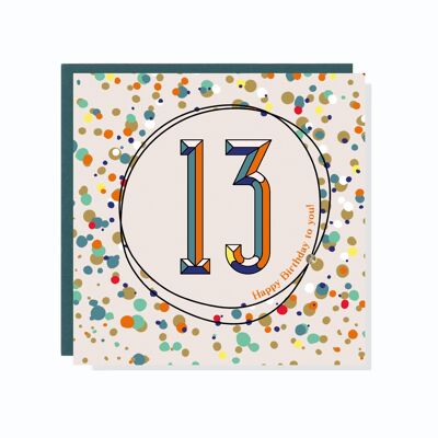Age 13 Confetti + Sprinkles Card