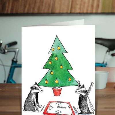 Badger Game Funny Christmas Card