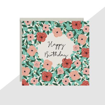 Mini carte d'anniversaire florale