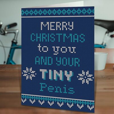 Tiny Penis Rude Christmas Card