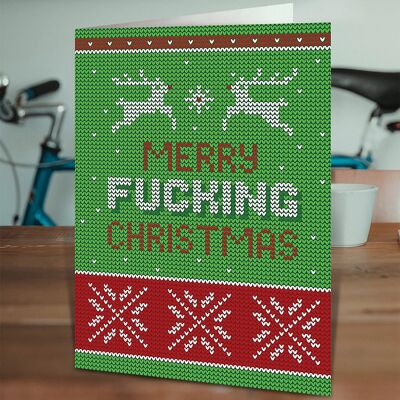 Merry Fucking Xmas Rude Christmas Card