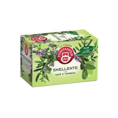 Pompadour 1913 | Slimming Plus Herbal Kräutertee mit Mate und Verbena - 18 Teebeutel (39,6 gr) | Abnehmen Mate und Verbena