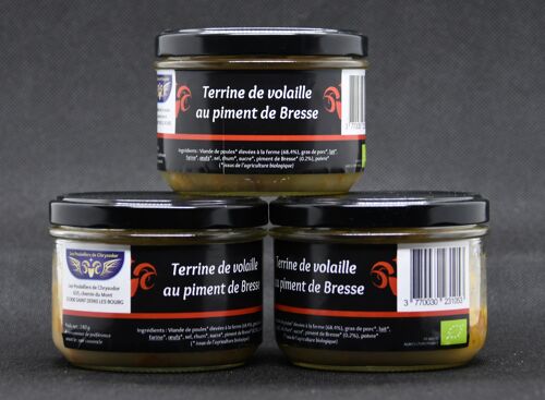 Terrine de volaille au Piment de Bresse 180g - AB