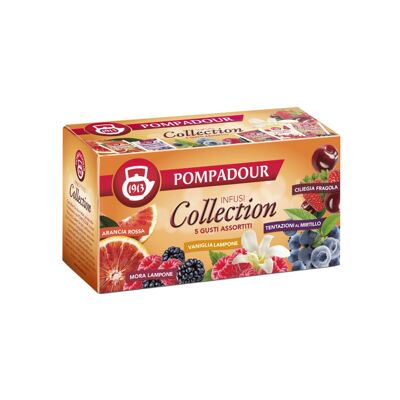 Pompadour 1913 | Collection of Infusions in 5 Assorted Flavors with Fruit Flavors - 5 x 5 Tea Bags (68.75 Gr)