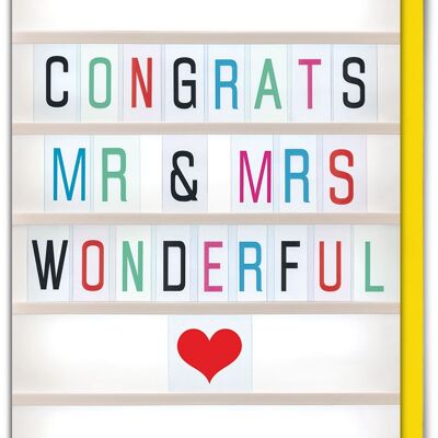 Congrats Mr & Mrs Funny Wedding / Engagement Card